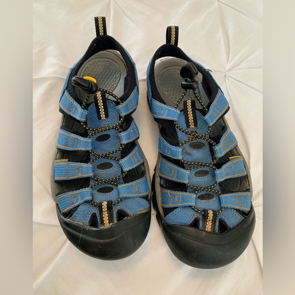 Keen Newport Waterproof XT 0906 Blue Yellow Hiking Travel Sandals Women's 7.5